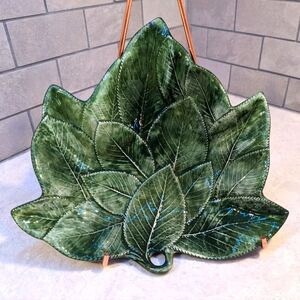 9061 Majolica Leaf Foglia Bowl Plate Dish Serving
